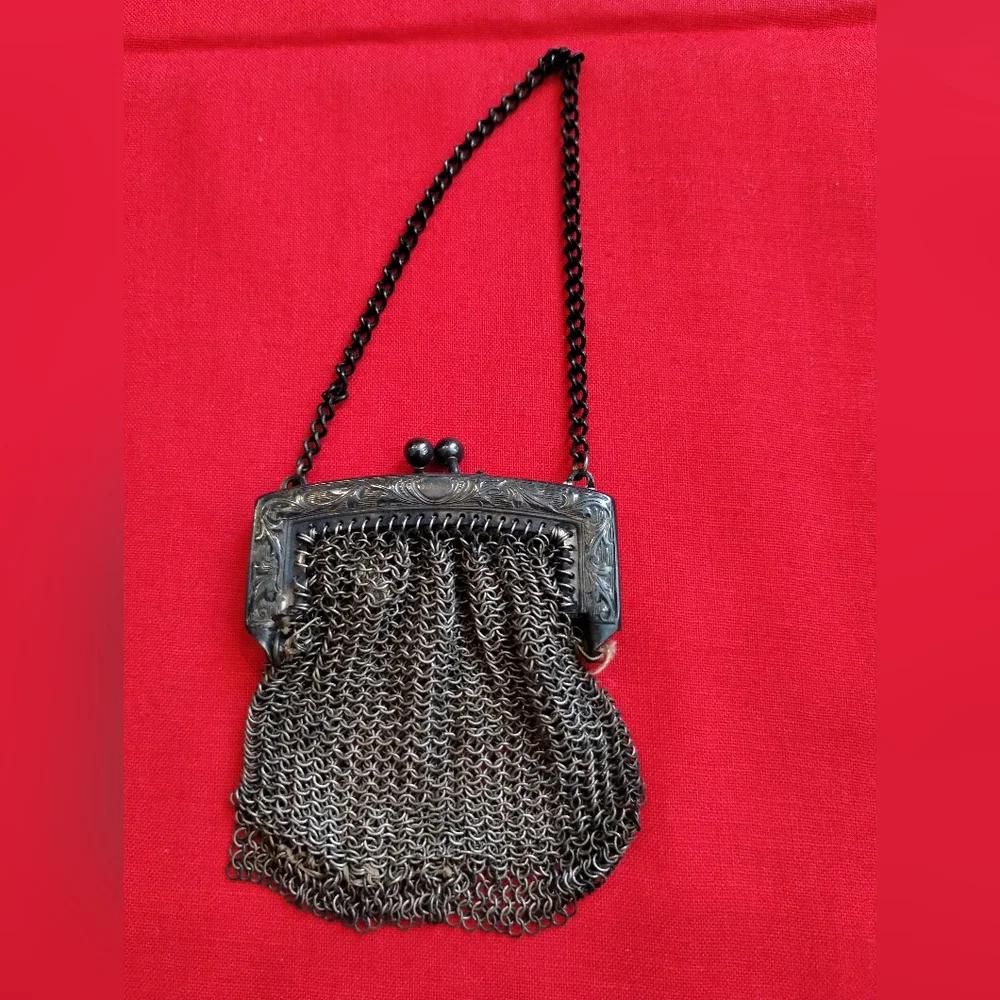 Vintage Metal Mesh Bags Purse - Whiting & Davis Co. - Picture 7 of 12
